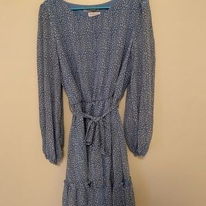 Baby blue leopard print dress. Size: XL